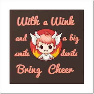 With a wink and a big smile, devils bring cheer Posters and Art